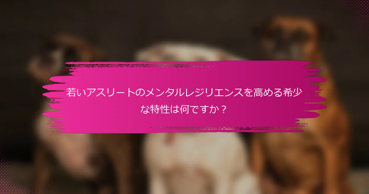 若いアスリートのメンタルレジリエンスを高める希少な特性は何ですか?