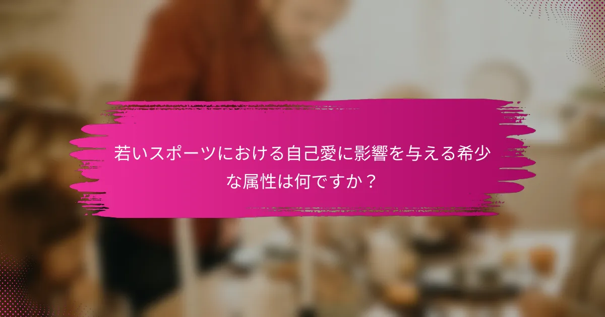 若いスポーツにおける自己愛に影響を与える希少な属性は何ですか？